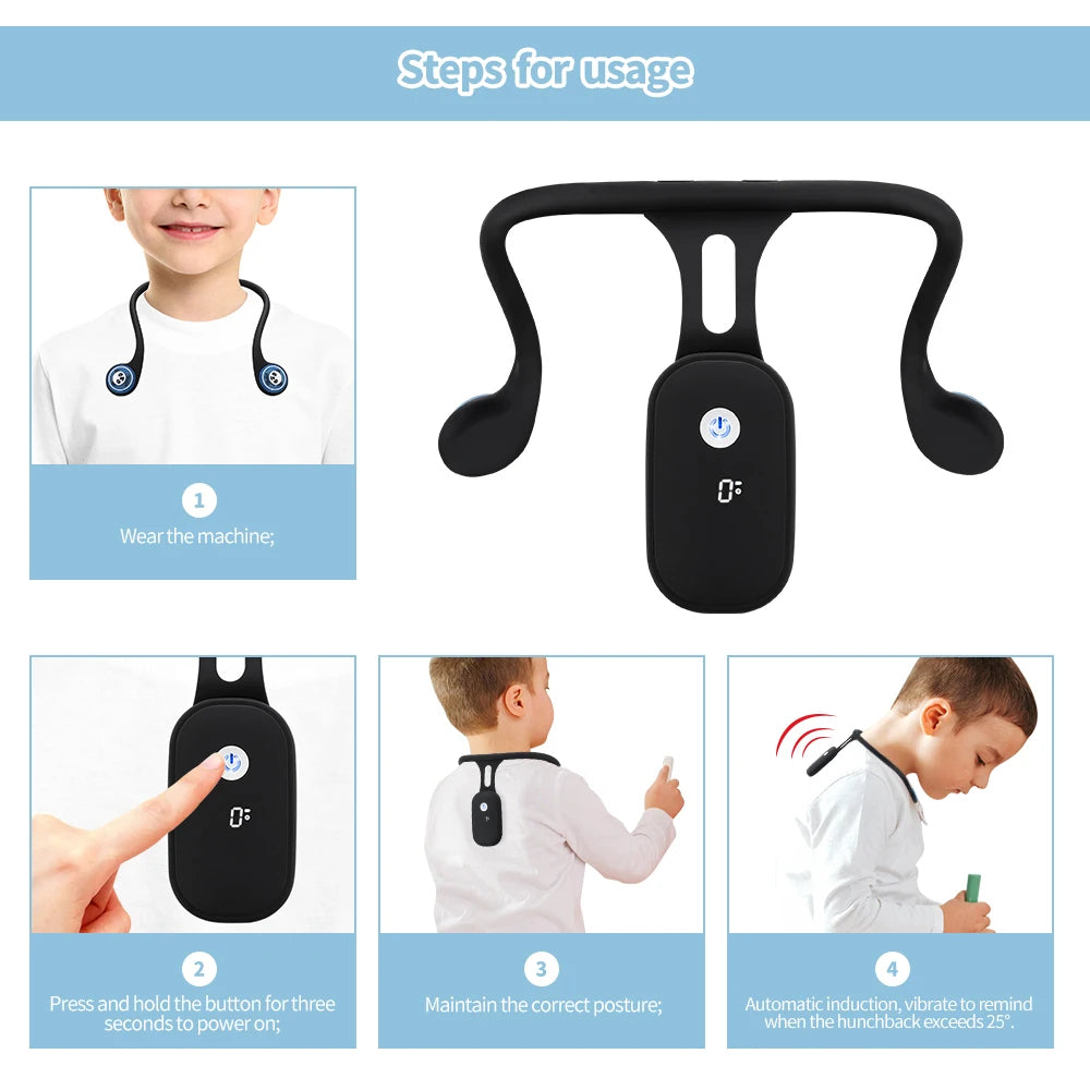 Smart Invisible Posture Corrector with Vibration Reminder, USB Rechargeable Back Support