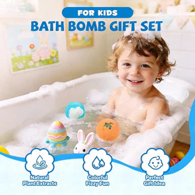 Badebomben für Kinder mit Überraschungsspielzeug – 6er-Pack / 12er-Pack natürliche Sprudelbäder
