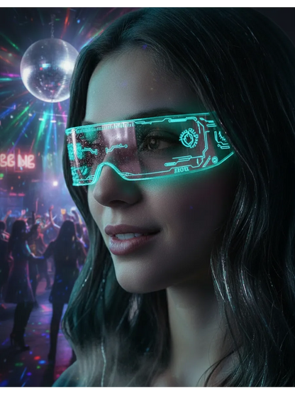 Visionäres LED-Cyberpunk-Visier – 121 Farbkombinationen Professionelle Edition