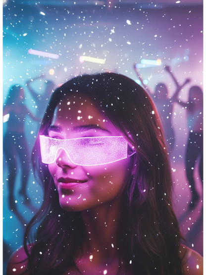 Visionäres LED-Cyberpunk-Visier – 121 Farbkombinationen Professionelle Edition