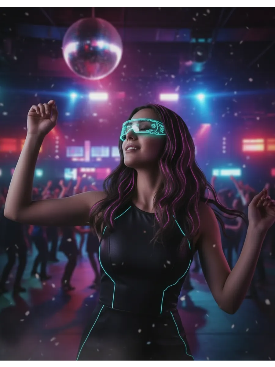 Visionäres LED-Cyberpunk-Visier – 121 Farbkombinationen Professionelle Edition