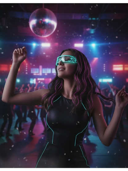 Visionäres LED-Cyberpunk-Visier – 121 Farbkombinationen Professionelle Edition