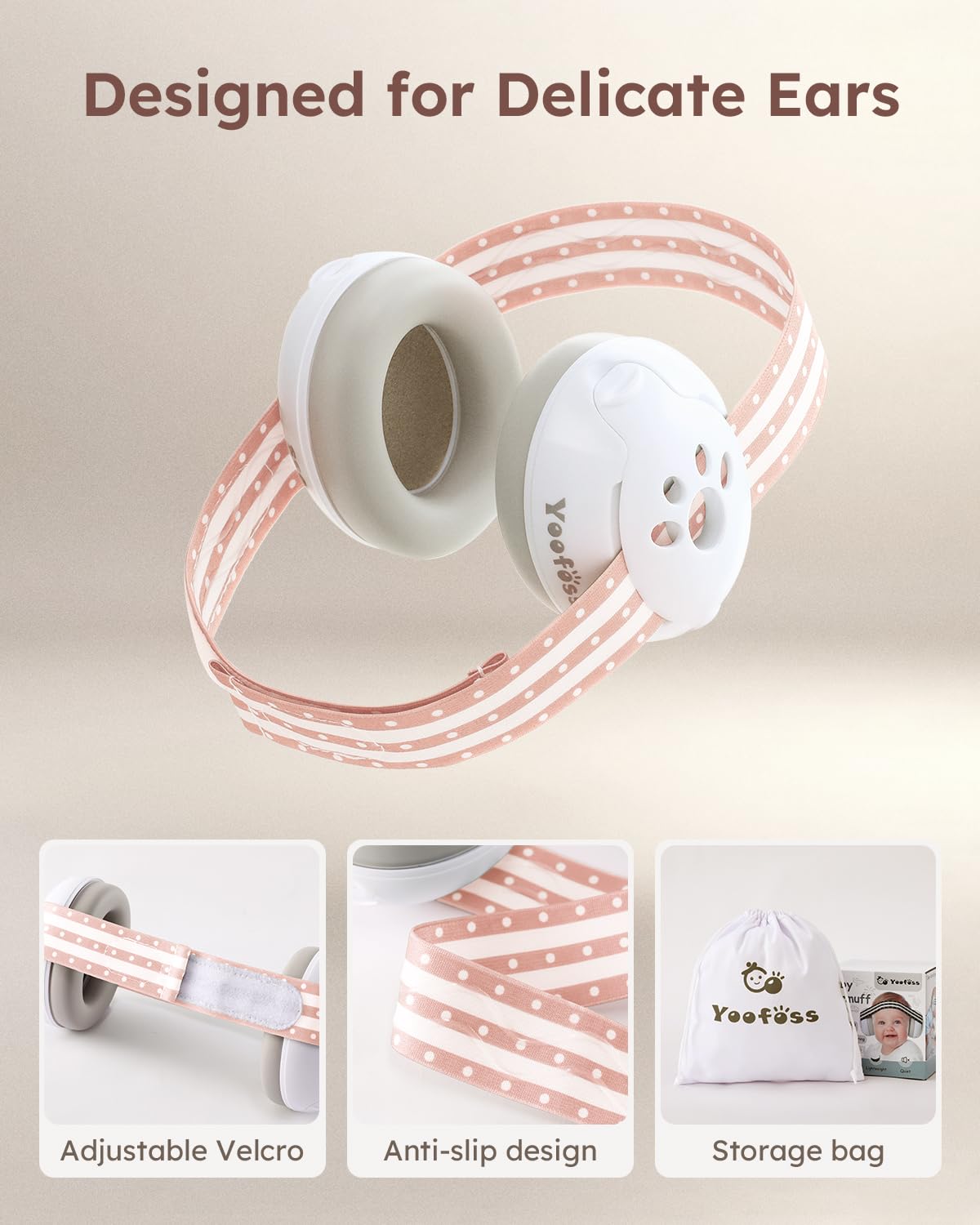 Baby Ear Muffs Noise Protection, 25dB Noise Cancelling Headphones for Infants Toddlers Airplane Travel Essentials