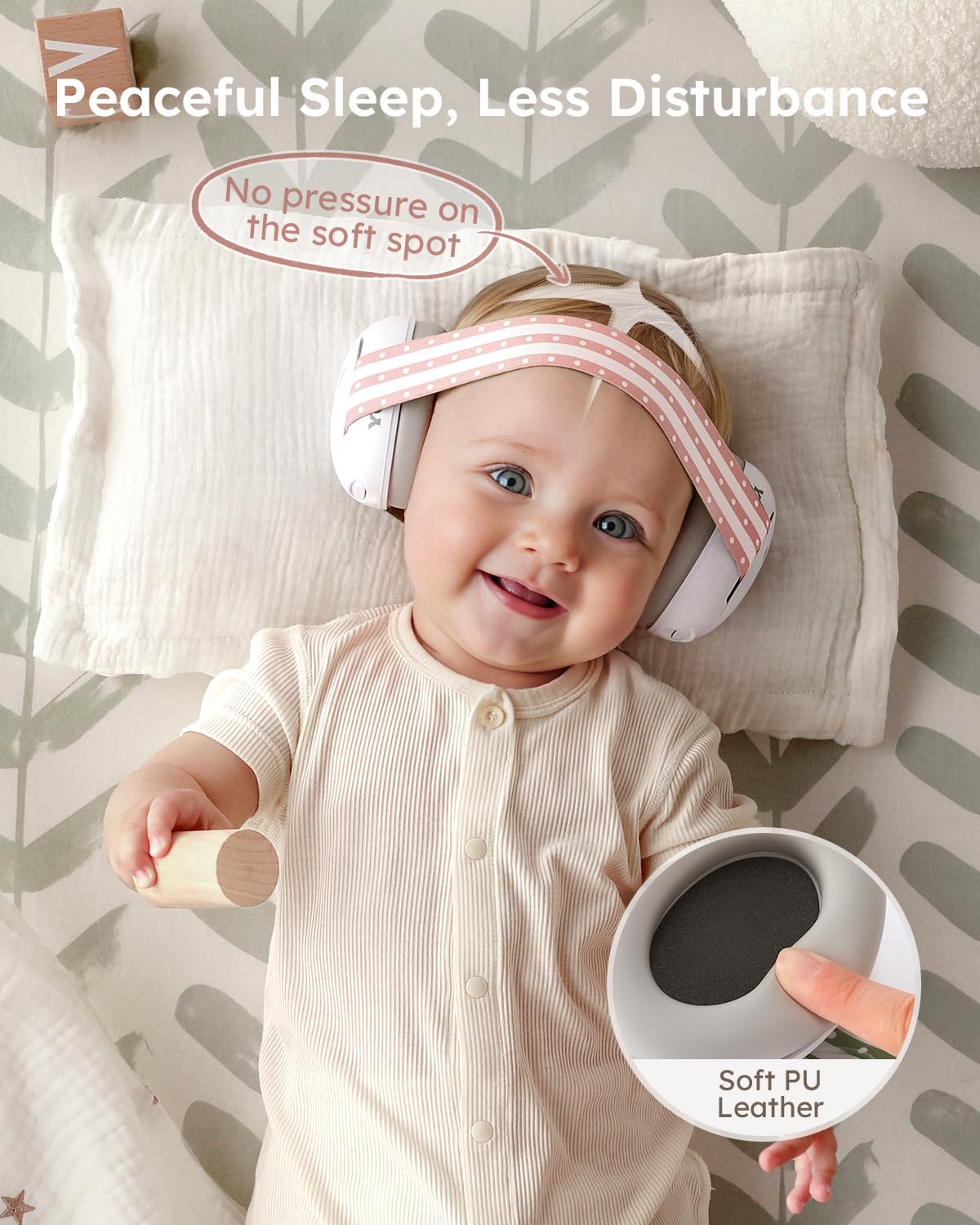 Baby Ear Muffs Noise Protection, 25dB Noise Cancelling Headphones for Infants Toddlers Airplane Travel Essentials