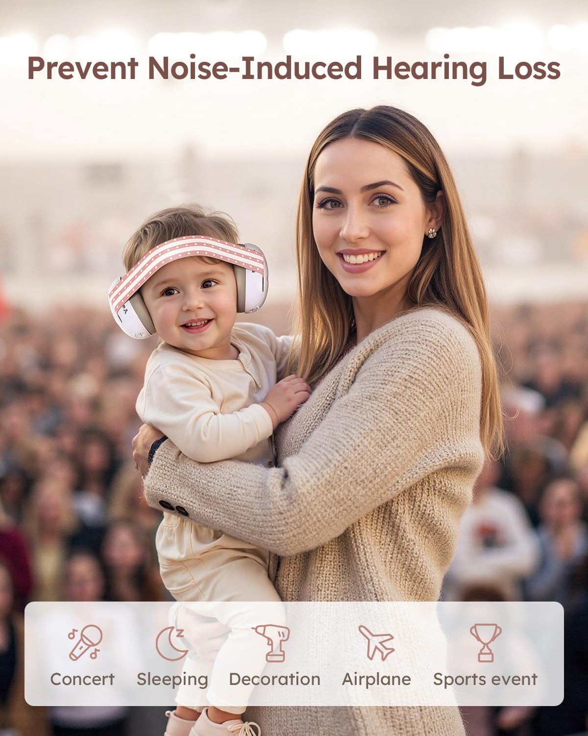 Baby Ear Muffs Noise Protection, 25dB Noise Cancelling Headphones for Infants Toddlers Airplane Travel Essentials