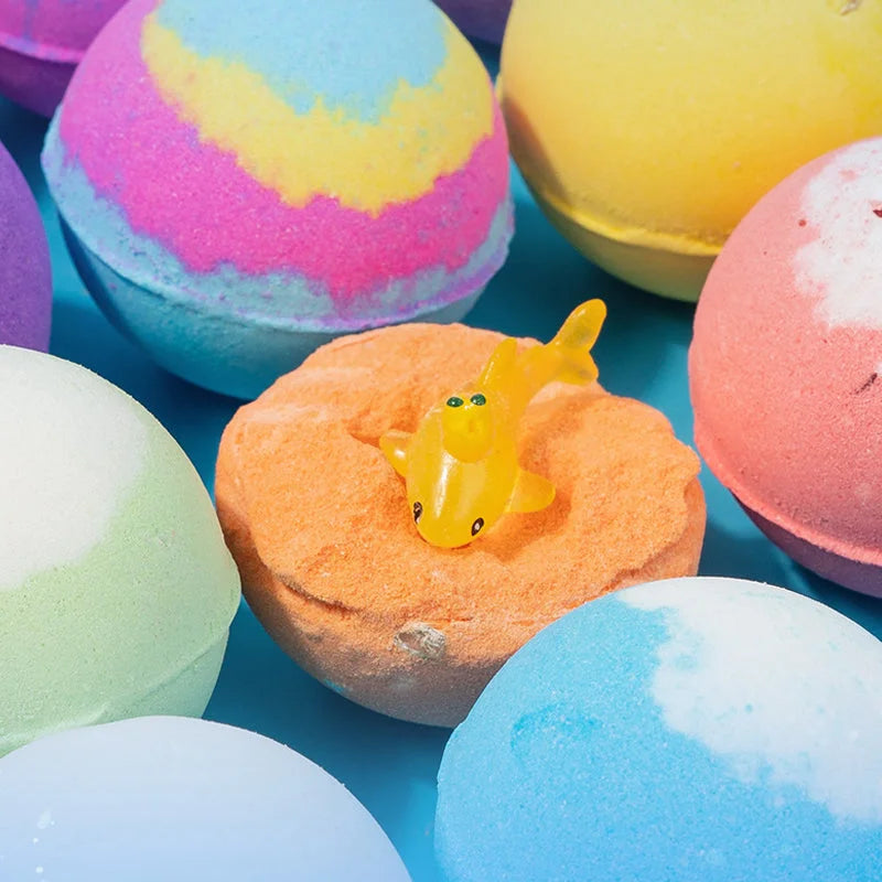 Badebomben für Kinder mit Überraschungsspielzeug – 6er-Pack / 12er-Pack natürliche Sprudelbäder