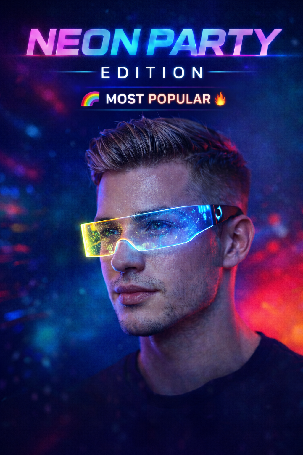 Visionäres LED-Cyberpunk-Visier – 121 Farbkombinationen Professionelle Edition