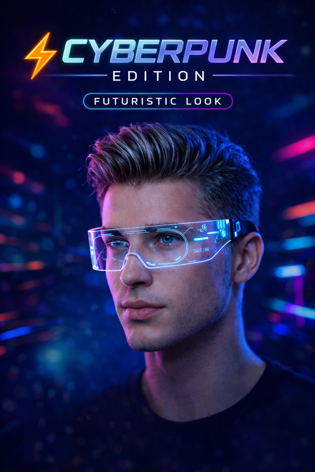 Visionäres LED-Cyberpunk-Visier – 121 Farbkombinationen Professionelle Edition