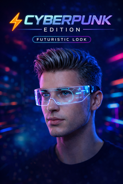 Visionäres LED-Cyberpunk-Visier – 121 Farbkombinationen Professionelle Edition