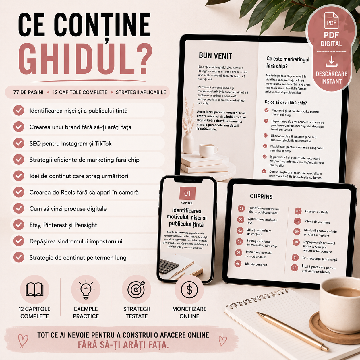 GHIDUL COMPLET PENTRU FACELESS MARKETING | PDF Digital cu Drept de Revânzare