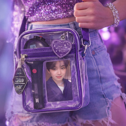 Offizielle stadiontaugliche transparente Tasche – Lila Konzert-Essential