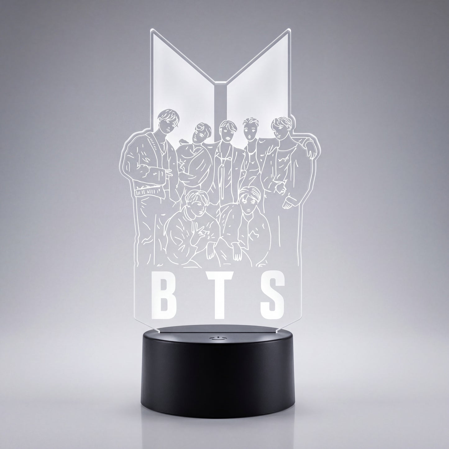 BTS LED Acrylic Lamp – 7 Color USB Night Light for ARMY Fans