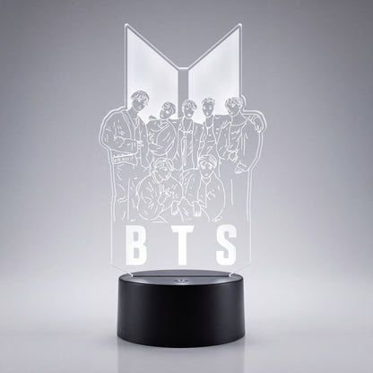 BTS LED Acrylic Lamp – 7 Color USB Night Light for ARMY Fans